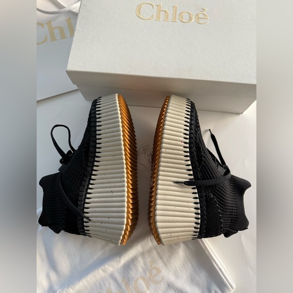NWT CHLOE BLACK SNEAKERS - Picture 4 of 11